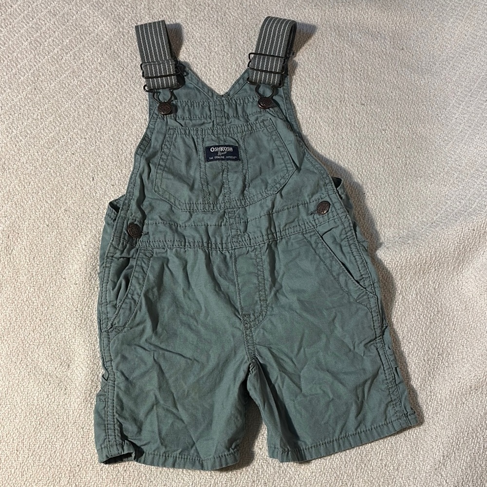 Kids' Green Overalls with Adjustable Straps